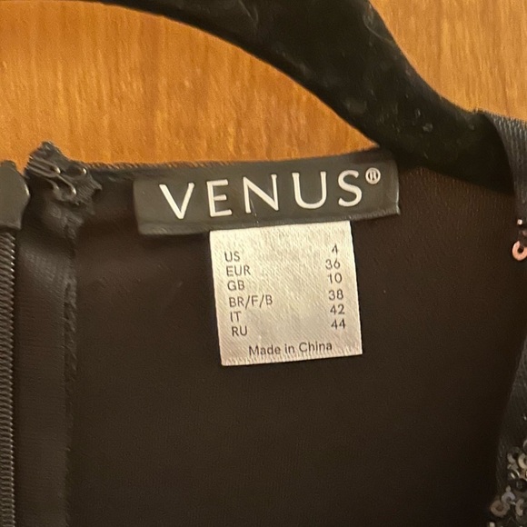 Black sequin blouse (holiday top, christmas party top) - Picture 3 of 4